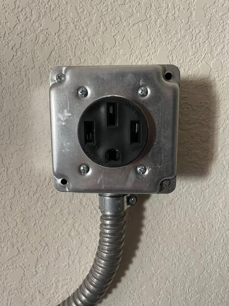 NEMA 14-50 outlet installed for Smart Home Electrical in Bayou Cane